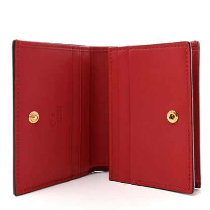 Gucci GG Supreme Monogram Blooms Card Case Wallet Beige Blue Navy Hibiscus Red 5 of 8