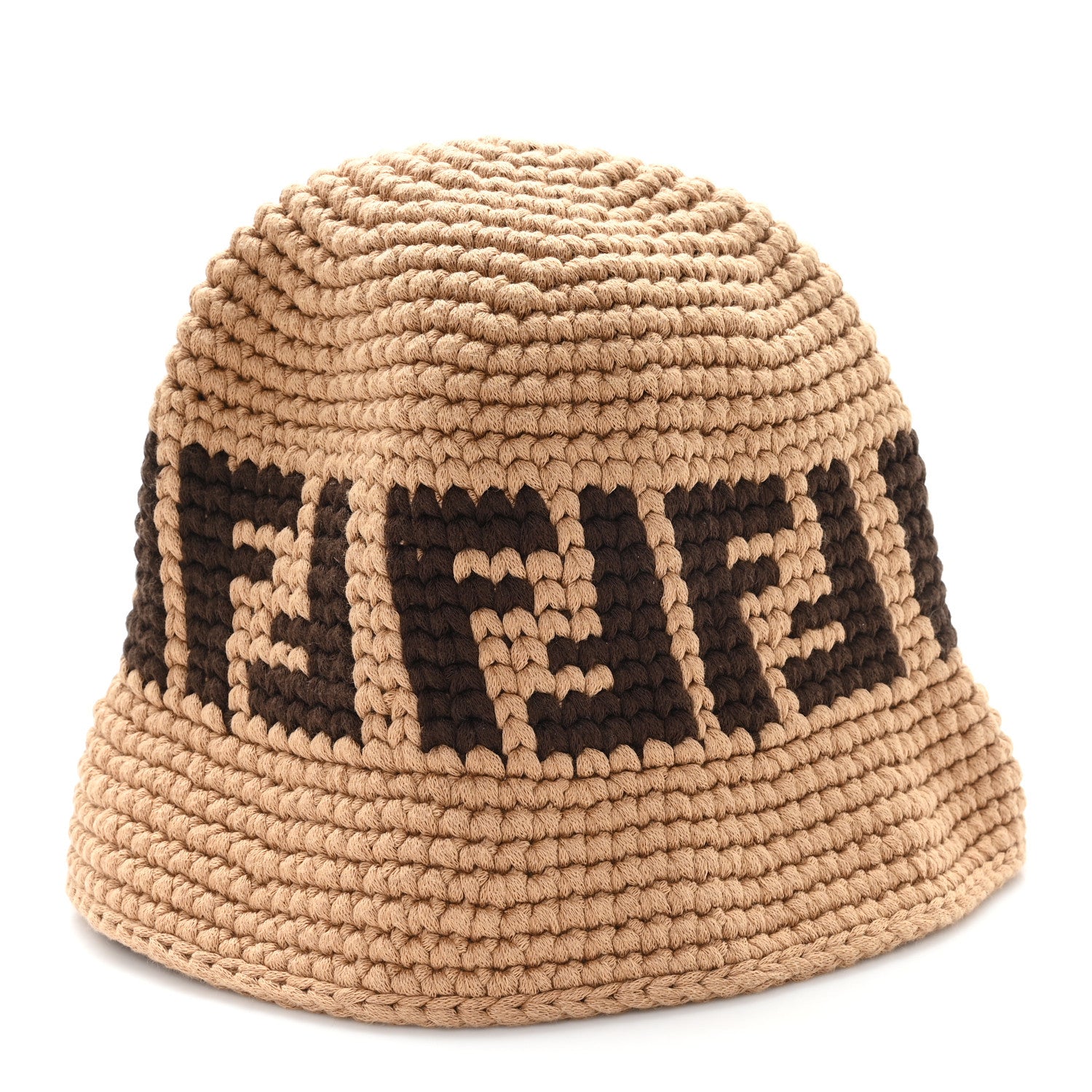 Fendi Cotton FF Woven Bucket Hat S/M Naturale Black 3 of 7