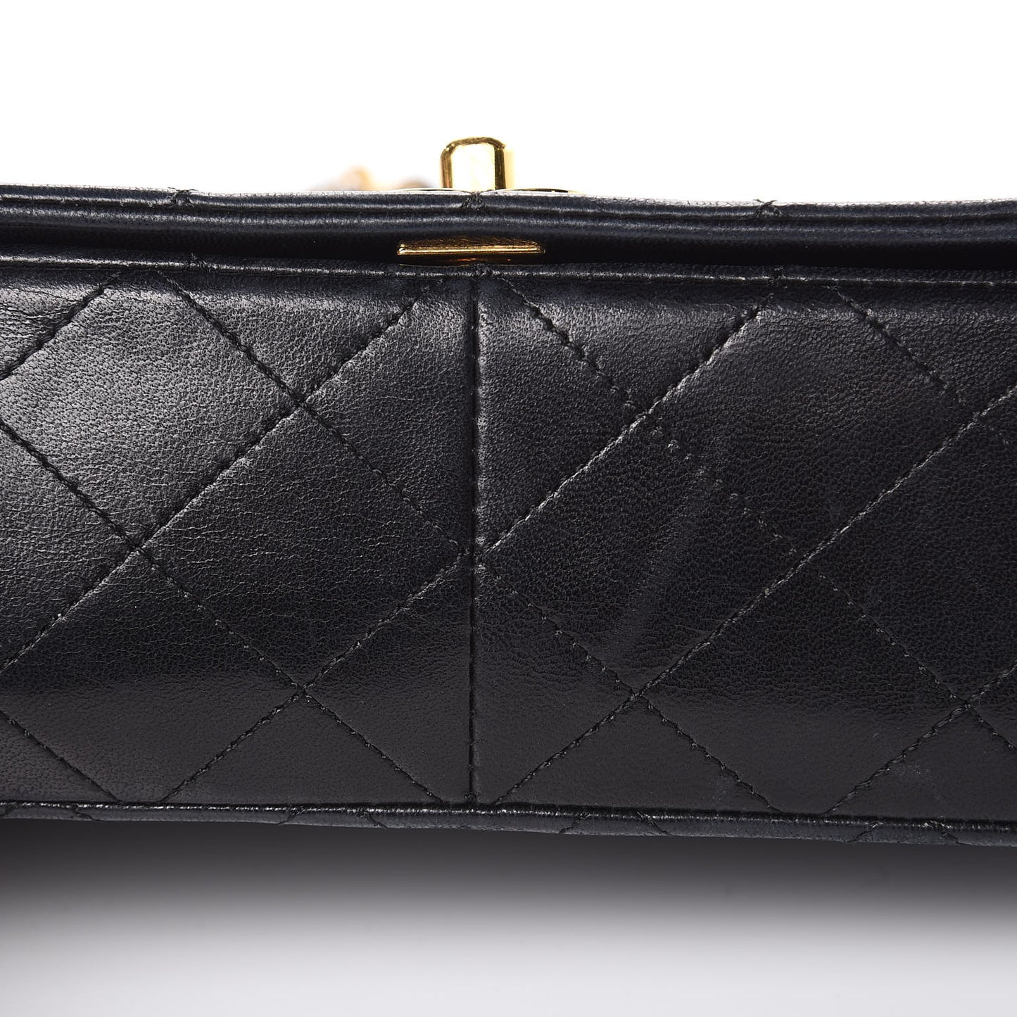 Lambskin Quilted Small Single Flap Bag Black