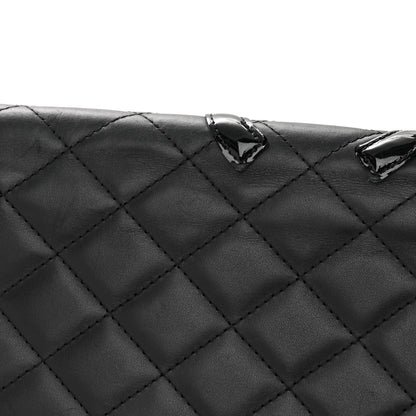 Chanel Calfskin Quilted Cambon Yen Wallet Black 10 of 12