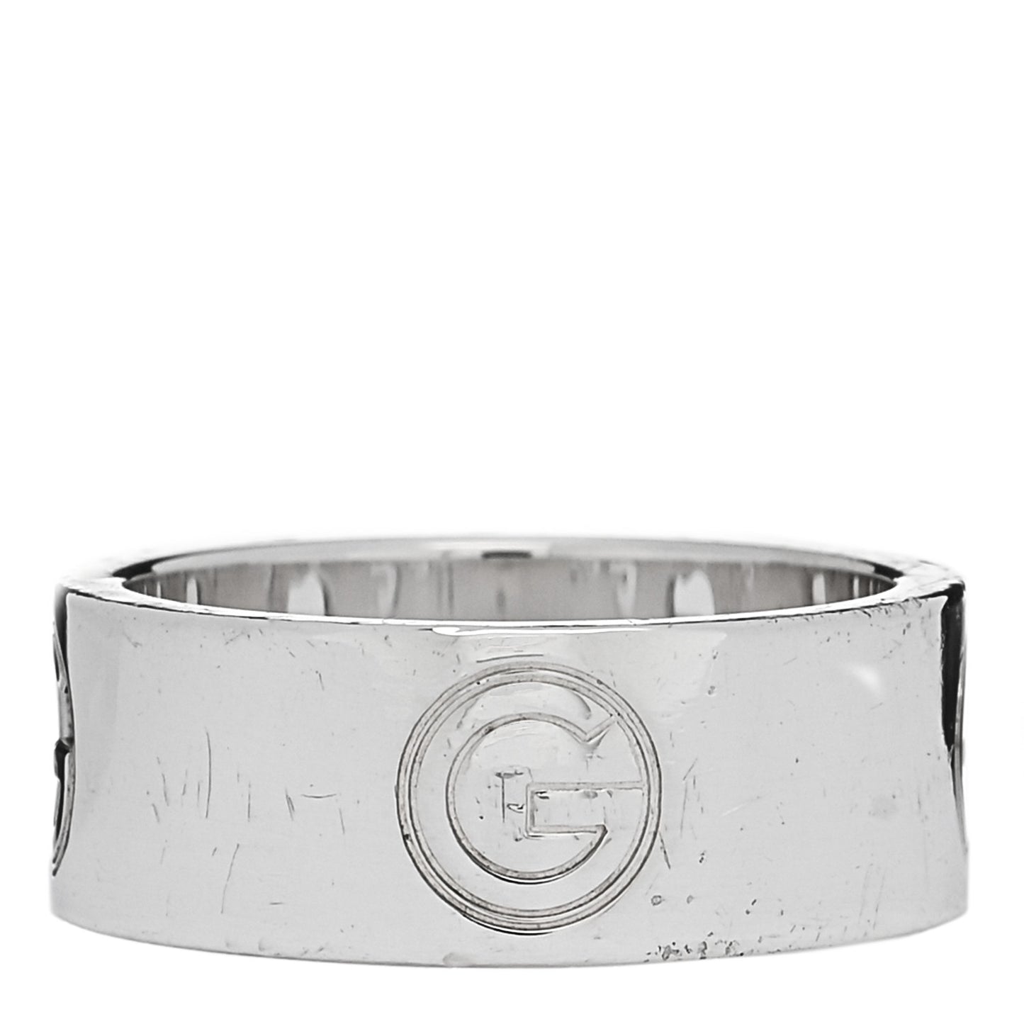 Sterling Silver G Cutout Band Ring 58 8.25
