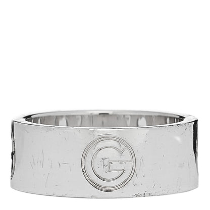 Gucci Sterling Silver G Cutout Band Ring 58 8.25 3 of 7