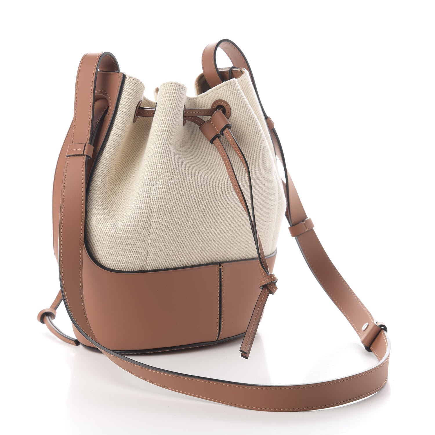 Loewe Canvas Calfskin Balloon Bucket Bag Ecru Tan 3 of 9