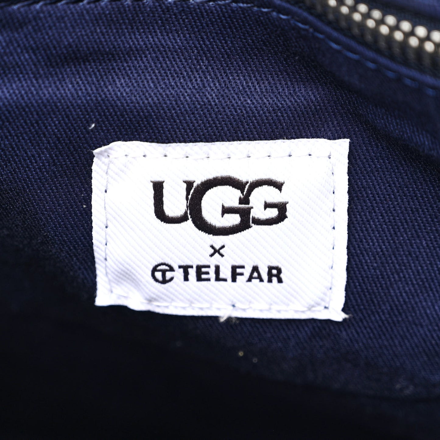 X UGG Denim Shearling Medium Shopping Bag Raw Denim