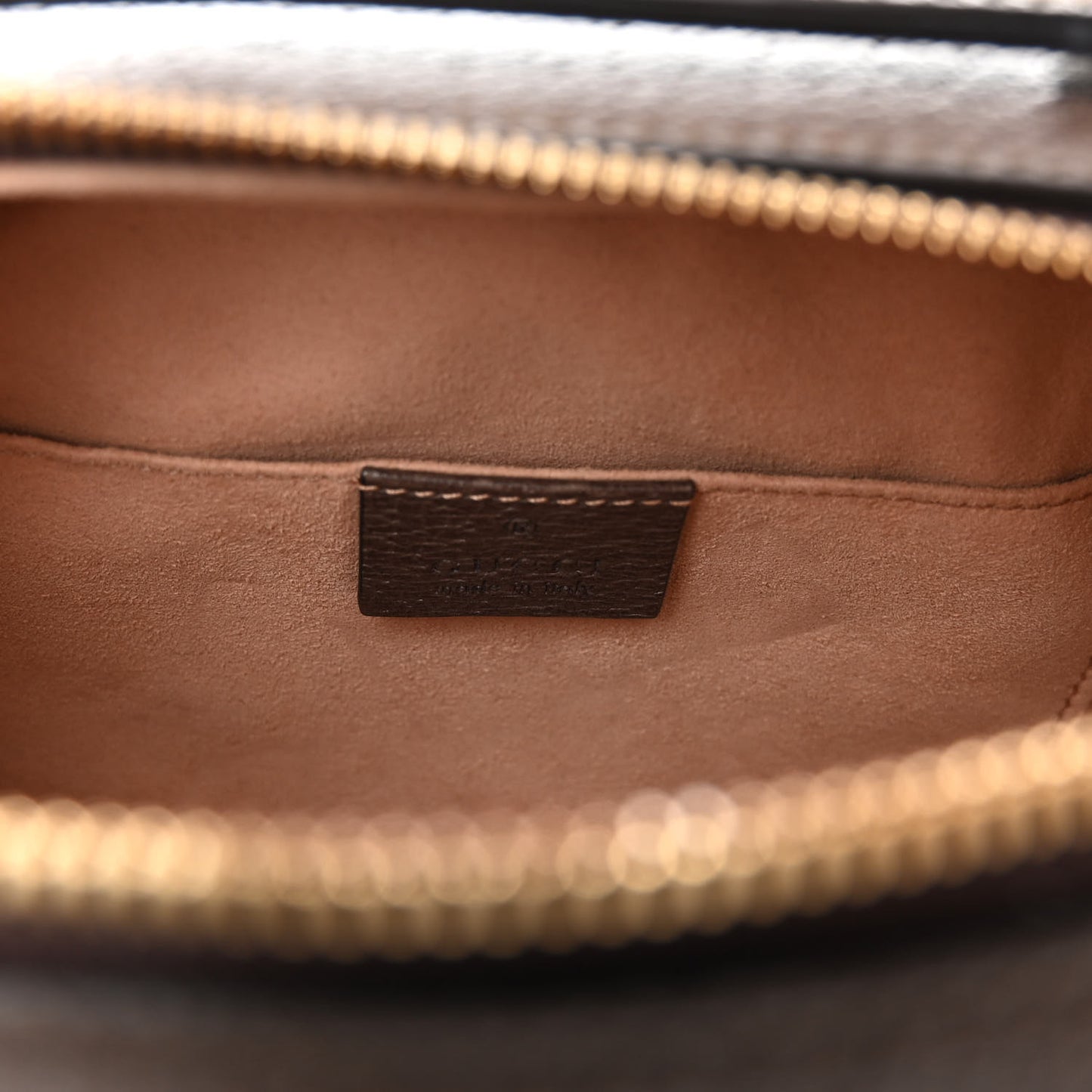 GG Supreme Monogram Mini Ophidia Top Handle Shoulder Bag Brown