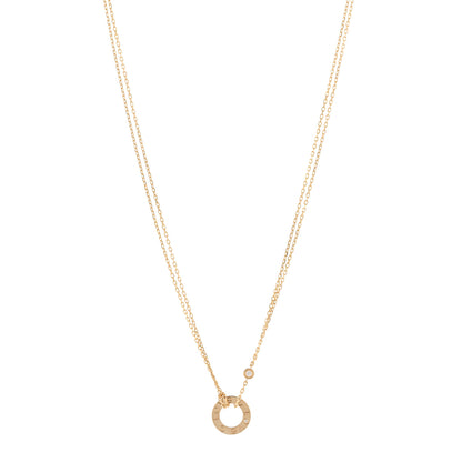 Cartier 18K Yellow Gold 2 Diamond LOVE Necklace 1 of 4