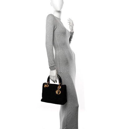 Christian Dior Nylon Cannage Medium Lady Dior Black 2 of 11