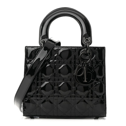 Christian Dior Ultraglossy Patent Cannage Small Lady Dior Black 1 of 10