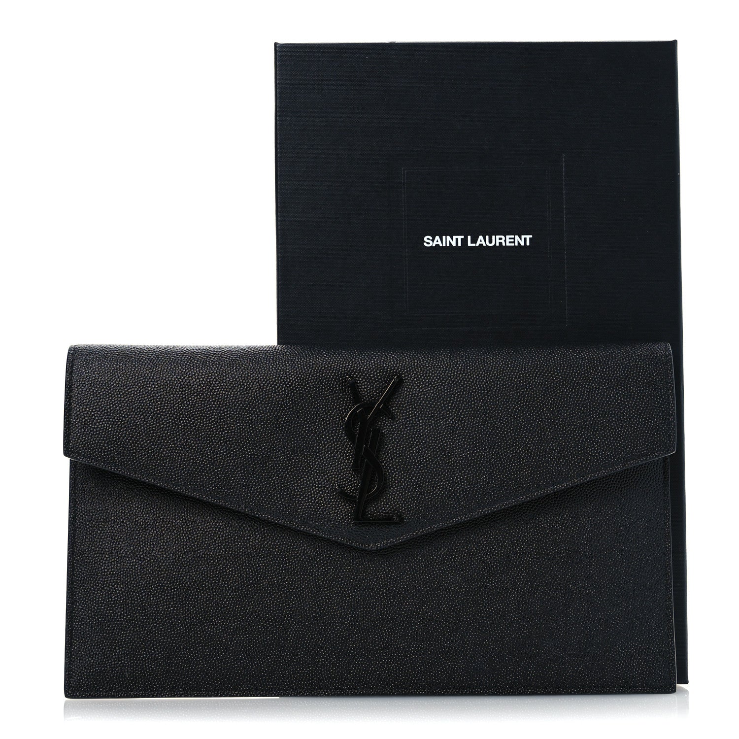 Saint Laurent Grain De Poudre Uptown Pouch Black 8 of 8