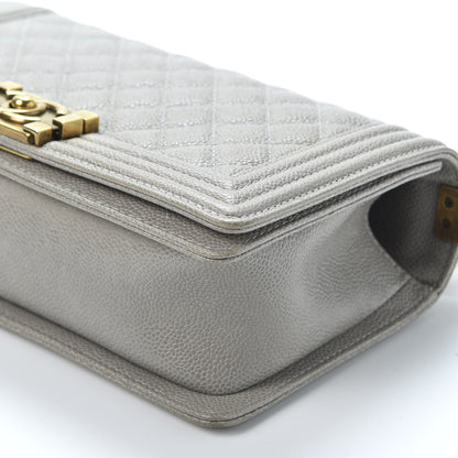 Chanel Caviar Quilted Medium Boy Flap Dark Beige 6 of 14