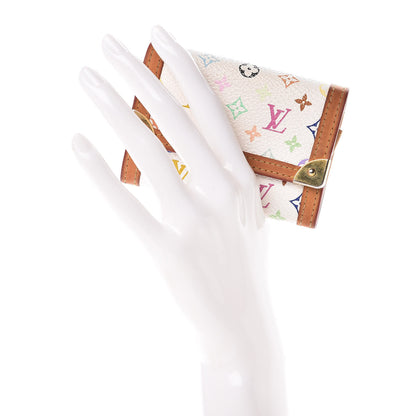 Louis Vuitton Monogram Multicolor Porte-Monnaie Plat Coin Purse White 2 of 6
