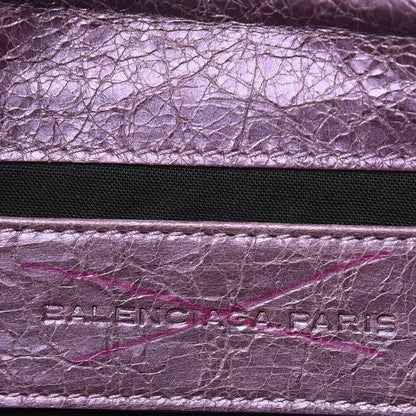 Balenciaga Agneau Classic Hardware Envelope Clutch Metallic Purple 8 of 11