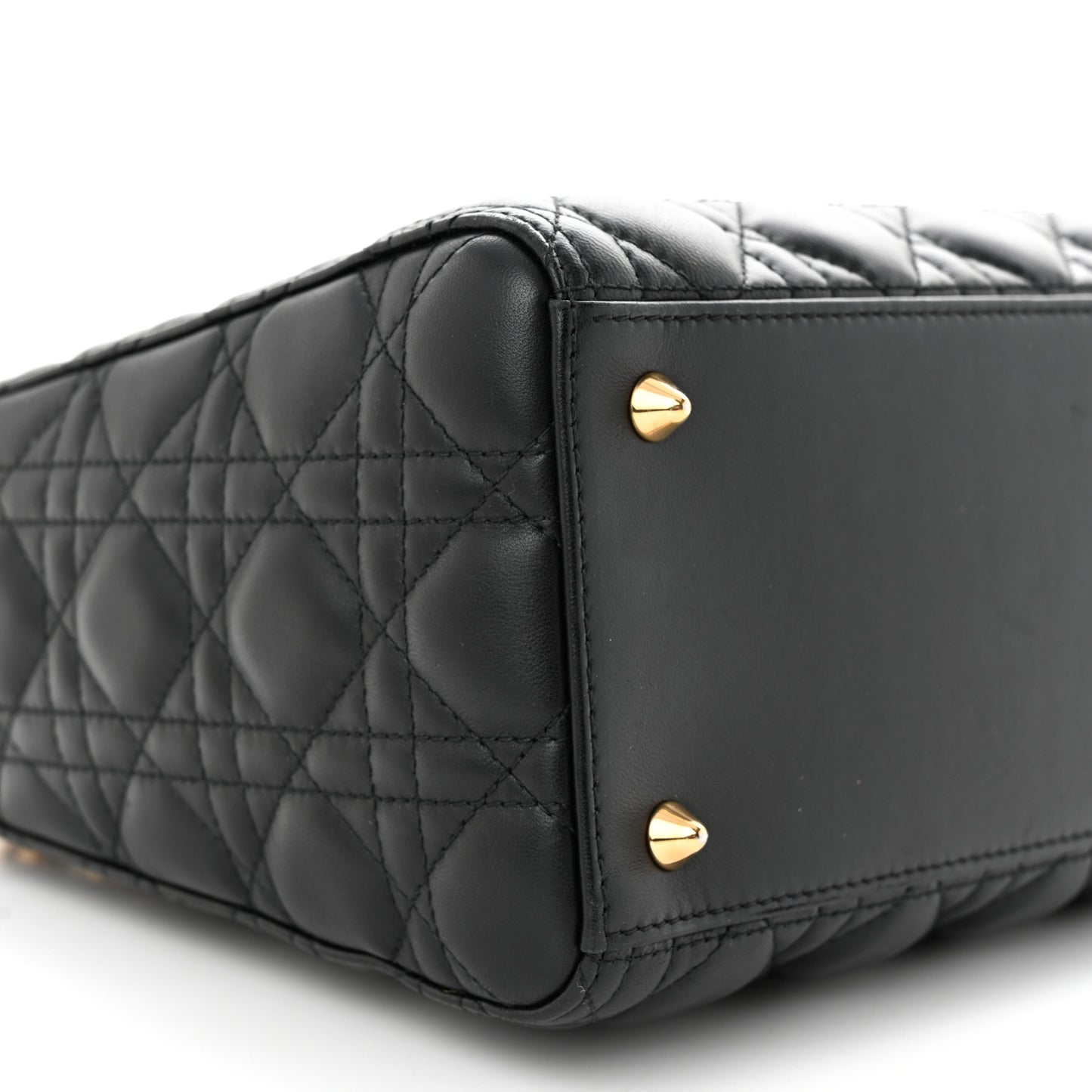 Lambskin Cannage Medium Lady Dior Black