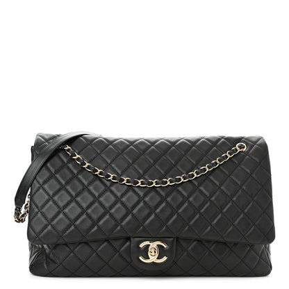 Chanel Calfskin Quilted XXL Travel Flap Bag Black 1 of 10