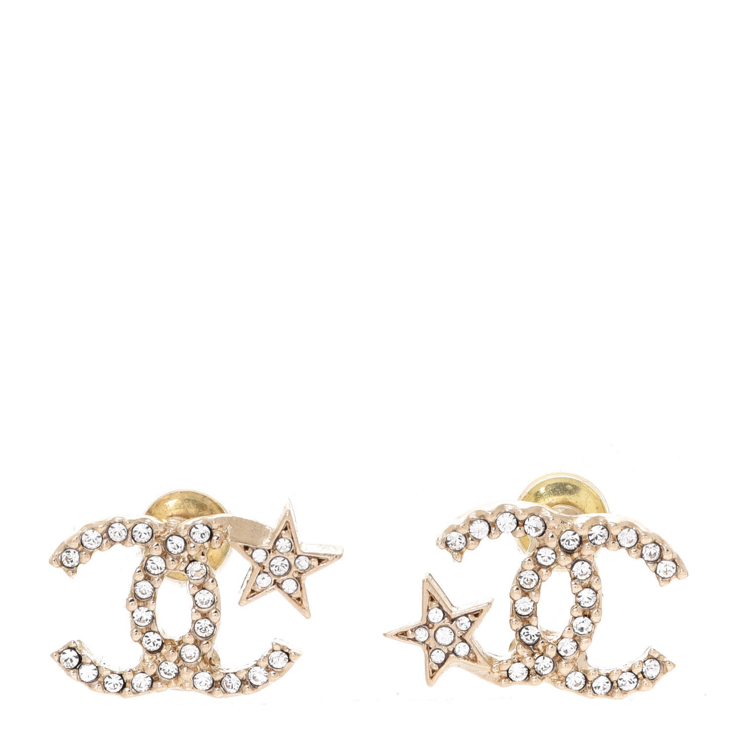 Crystal CC Starfall Earrings Gold