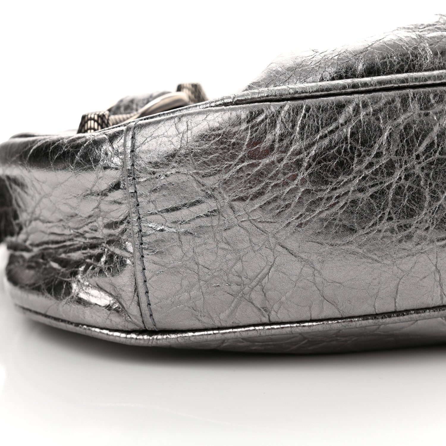 Balenciaga Metallic Agneau Arena Le Cagole Shoulder Bag XS Silver 10 of 11