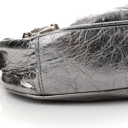 Balenciaga Metallic Agneau Arena Le Cagole Shoulder Bag XS Silver 10 of 11