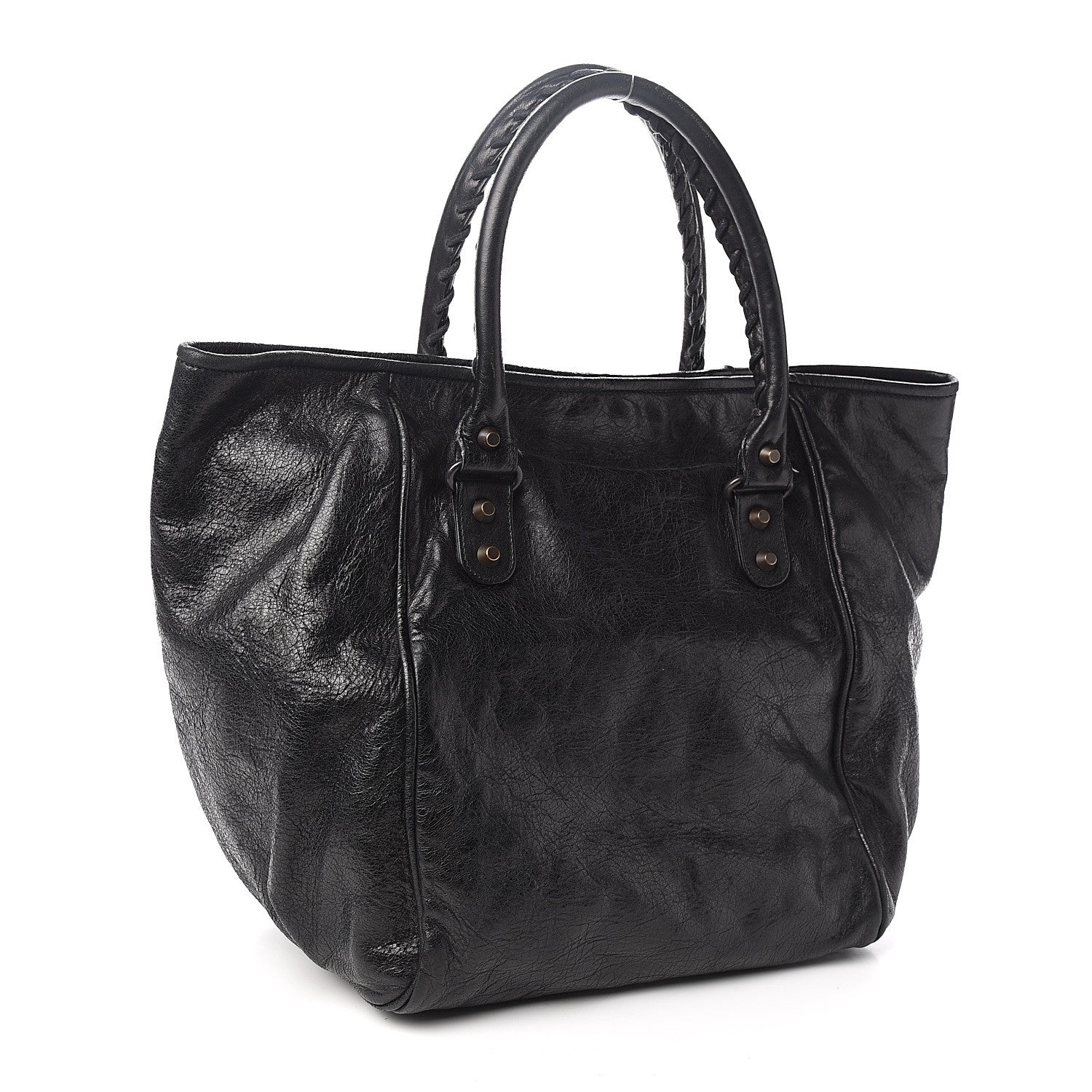 Balenciaga Agneau Classic Hardware S Sunday Tote Black 2 of 10