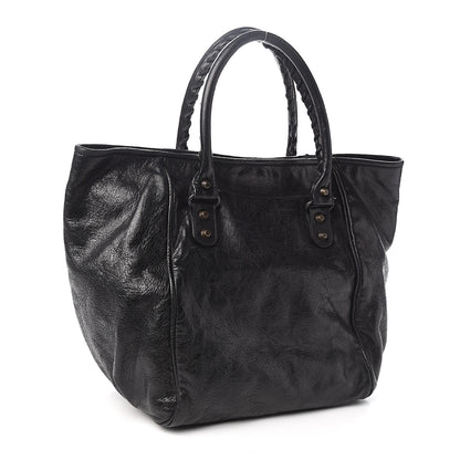 Balenciaga Agneau Classic Hardware S Sunday Tote Black 2 of 10