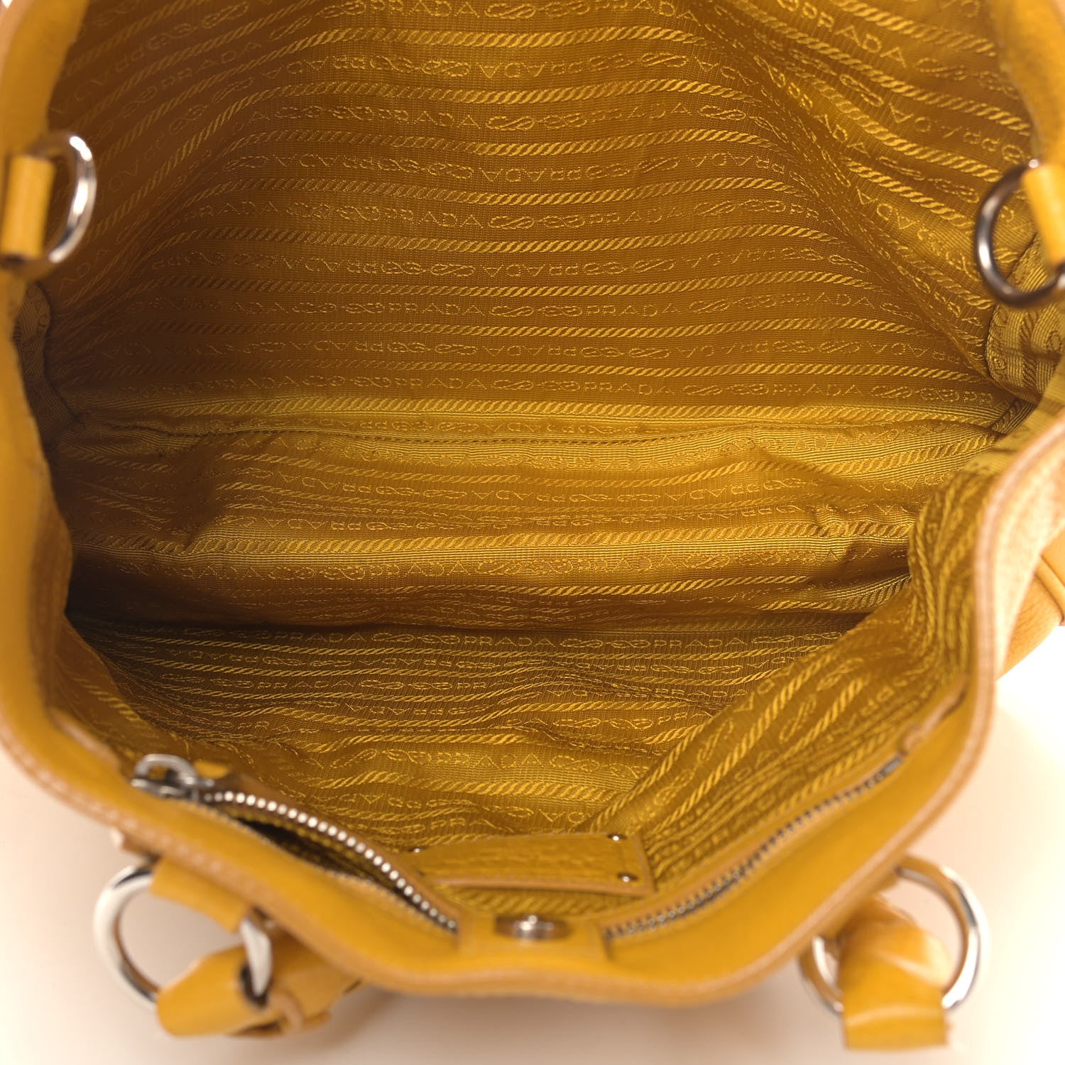 Prada Vitello Daino Braided Tote Mimosa 5 of 14