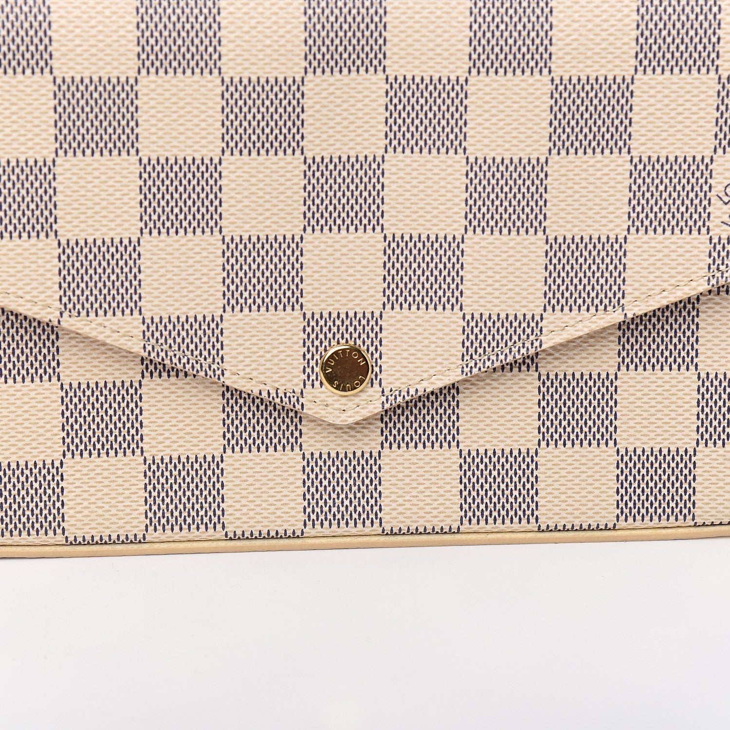 Louis Vuitton Damier Azur Pochette Felicie Chain Wallet Rose Ballerine 9 of 9