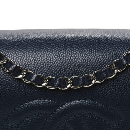 Chanel Caviar Medium Timeless CC Flap Navy Blue 8 of 10