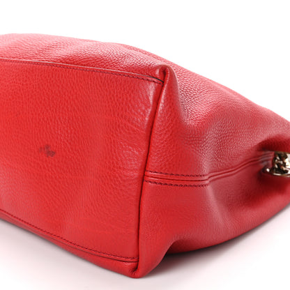Gucci Pebbled Calfskin Medium Soho Chain Shoulder Bag Tabasco Red 10 of 13