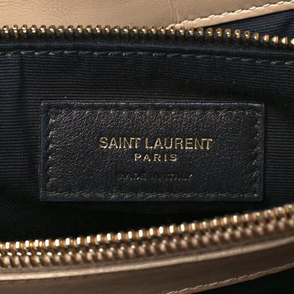 Saint Laurent Calfskin Y Quilted Monogram Medium Loulou Chain Satchel Dark Beige 6 of 10