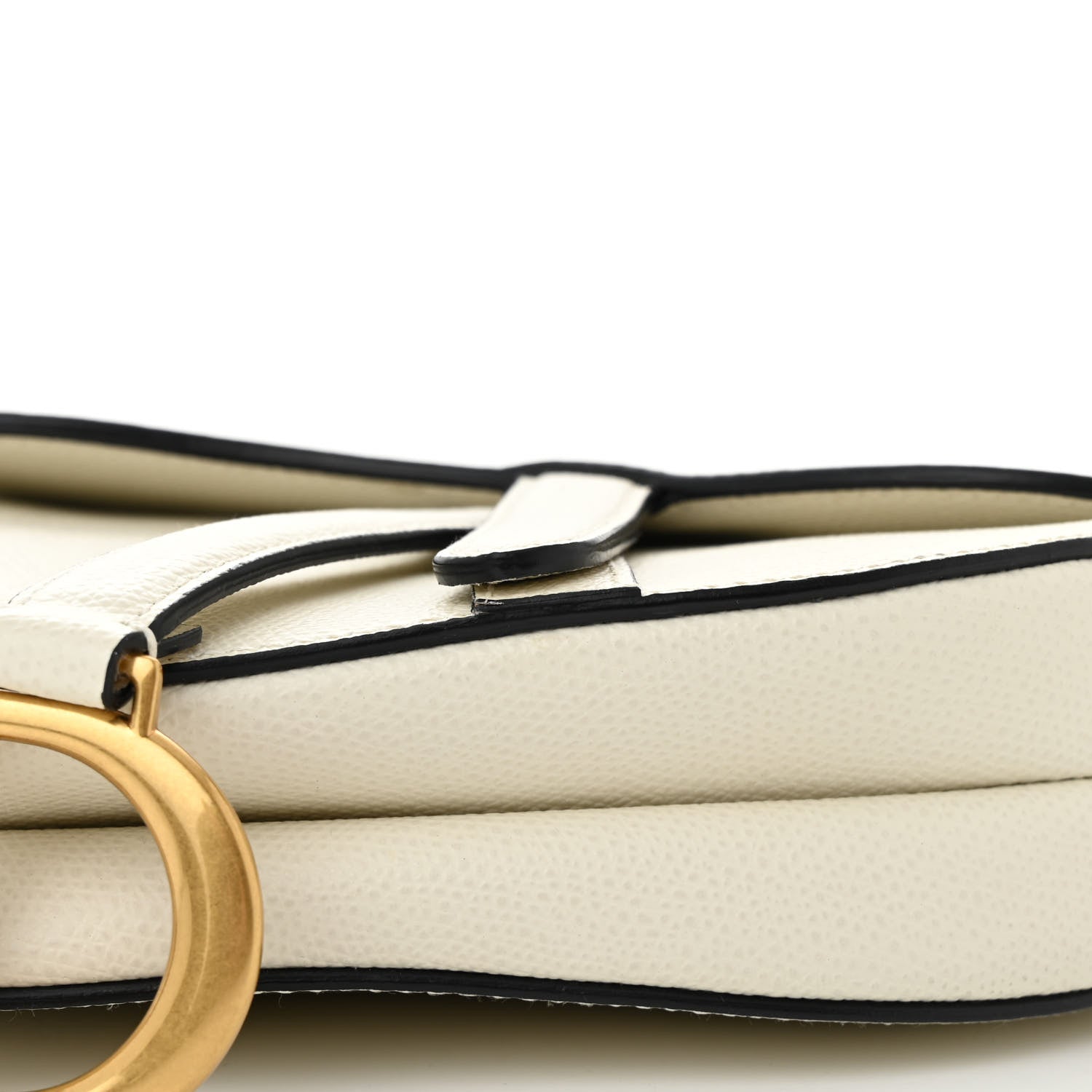 Christian Dior Grained Calfskin Mini Saddle Bag White 10 of 11