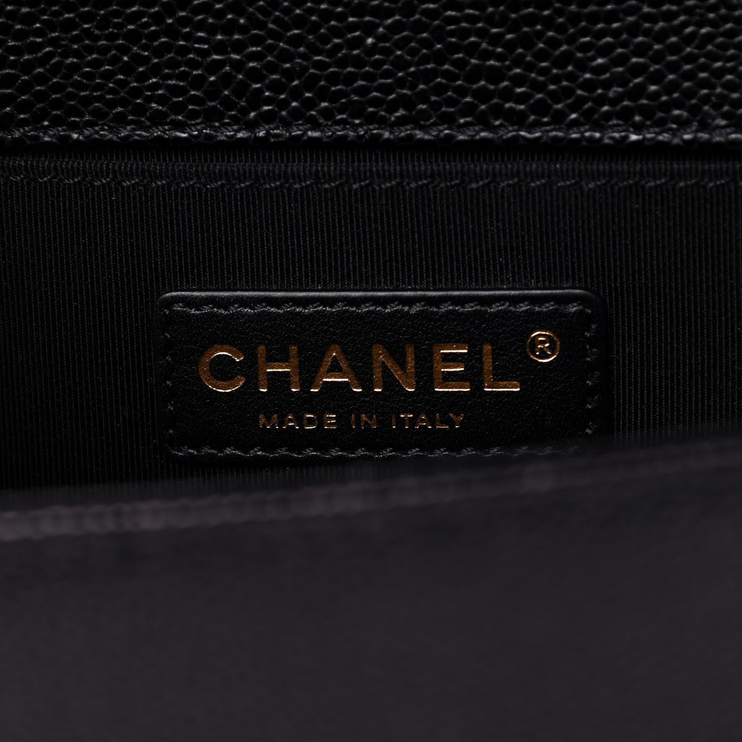 Caviar Quilted Small Boy Flap Black