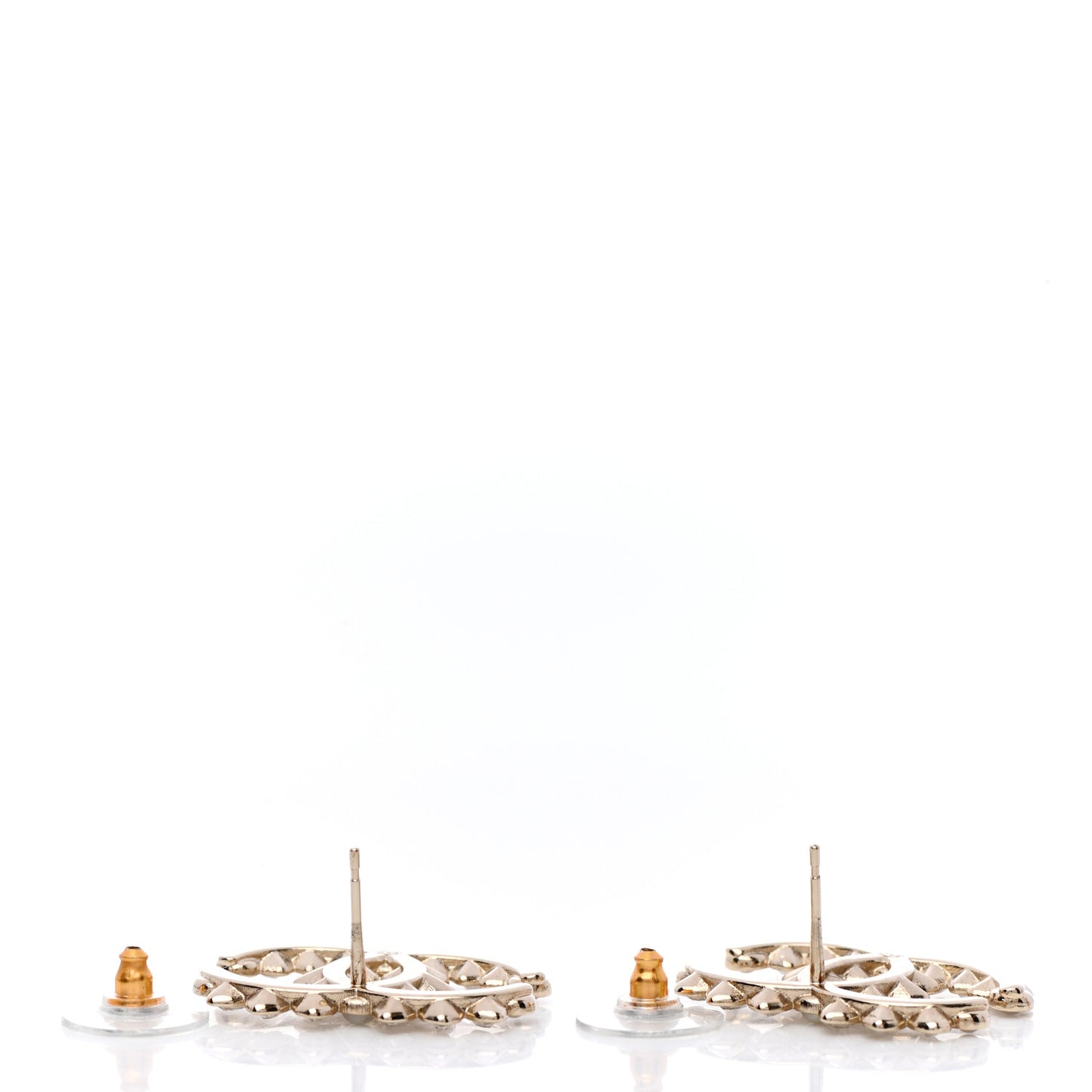 Strass Crystal Pearl Dazzling Wheat CC Earrings Light Gold