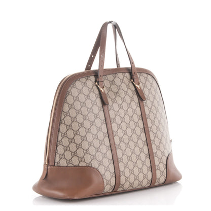 Gucci GG Supreme Monogram Margaux Calfskin Large Nice Top Handle Dome Bag Beige Ebony Acero 3 of 8