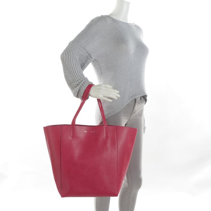 Celine Grained Calfskin Small Horizontal Cabas Phantom Fuchsia 2 of 7