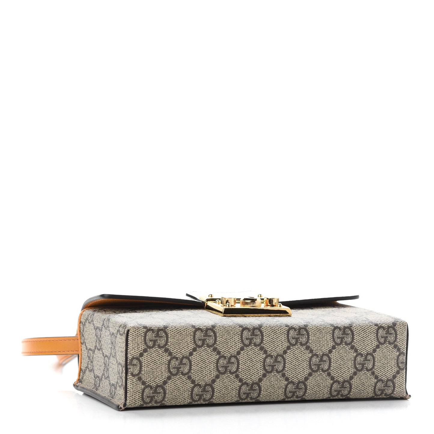 GG Supreme Monogram New Sakai Calfskin Mini Padlock Top Handle Shoulder Bag Beige Ebony Mystic White Sun Oil