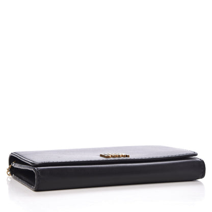 Christian Dior Calfskin D Fence Croisiere Chain Wallet Black 4 of 7