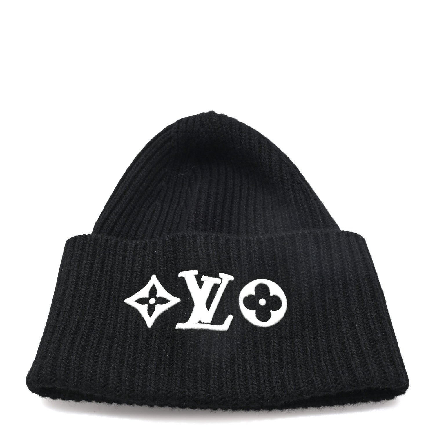 Louis Vuitton Wool LV Headline Beanie Hat S Black 1 of 5