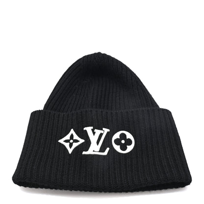 Louis Vuitton Wool LV Headline Beanie Hat S Black 1 of 5