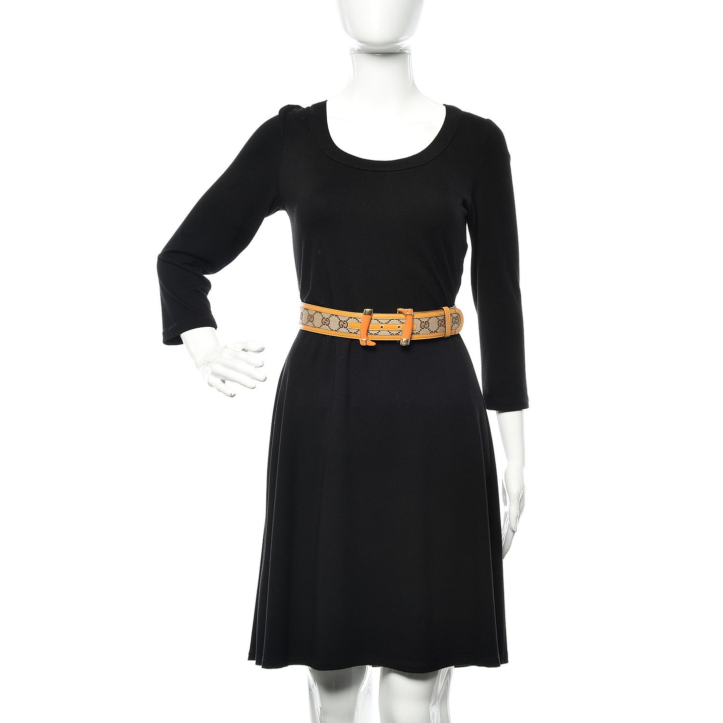 Monogram Boot Buckle Belt 80 32 Orange