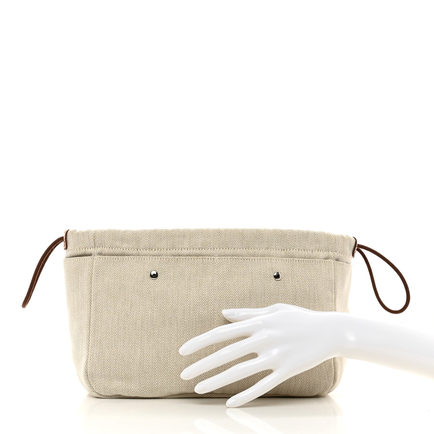 Hermes Canvas Barenia Fourbi 25 MM Pouch Naturel Fauve 2 of 7