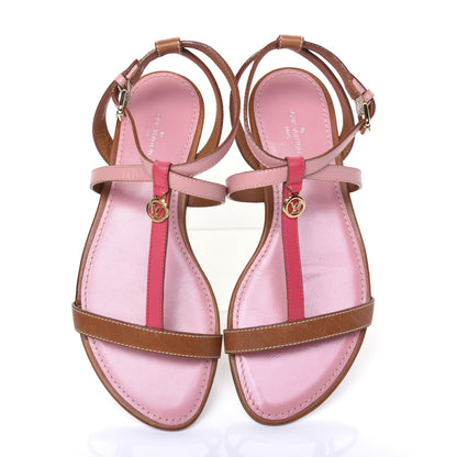 Louis Vuitton Calfskin Farenheit Flat Sandals 37 Pink 5 of 12