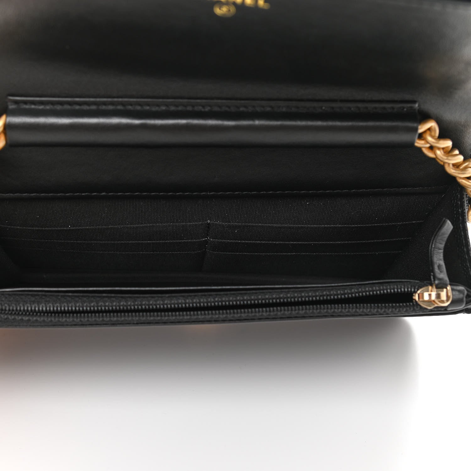 Chanel Caviar Quilted Boy Wallet On Chain WOC Black 5 of 12