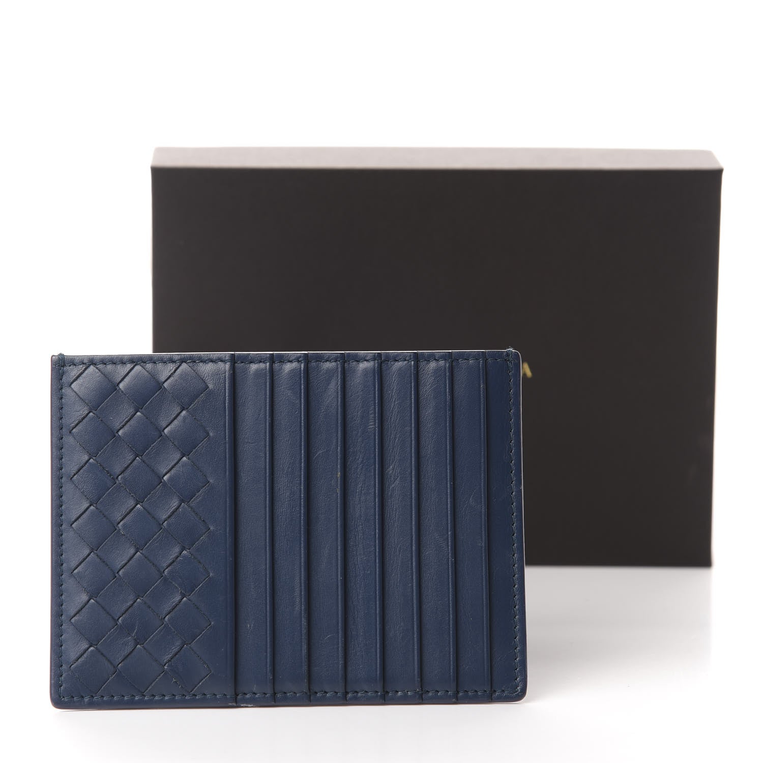 Bottega Veneta Nappa Intrecciato Card Case Denim 7 of 7