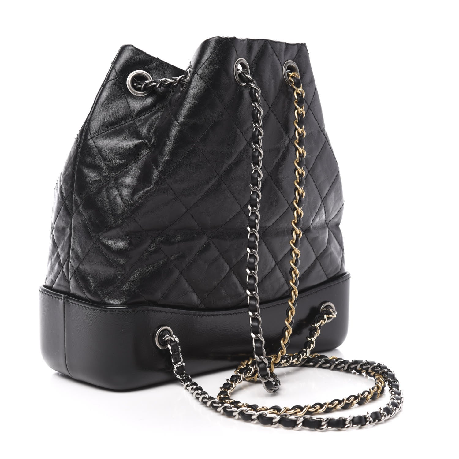 Chanel Aged Calfskin Quilted Small Gabrielle Backpack Black 2 of 8