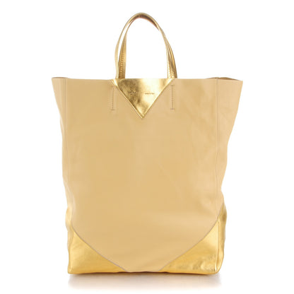 Celine Lambskin Medium Vertical Bi-Cabas Gold 1 of 9