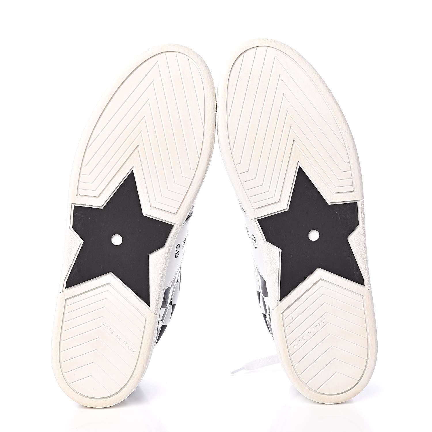 Christian Dior Calfskin Checkered Printed D-Bee Sneakers 40 Black White 5 of 8