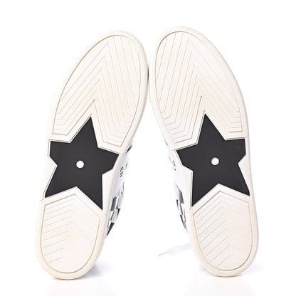 Christian Dior Calfskin Checkered Printed D-Bee Sneakers 40 Black White 5 of 8