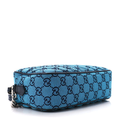 Gucci Monogram Multicolor Matelasse Diagonal Small GG Marmont Chain Shoulder Bag Light Blue 4 of 11