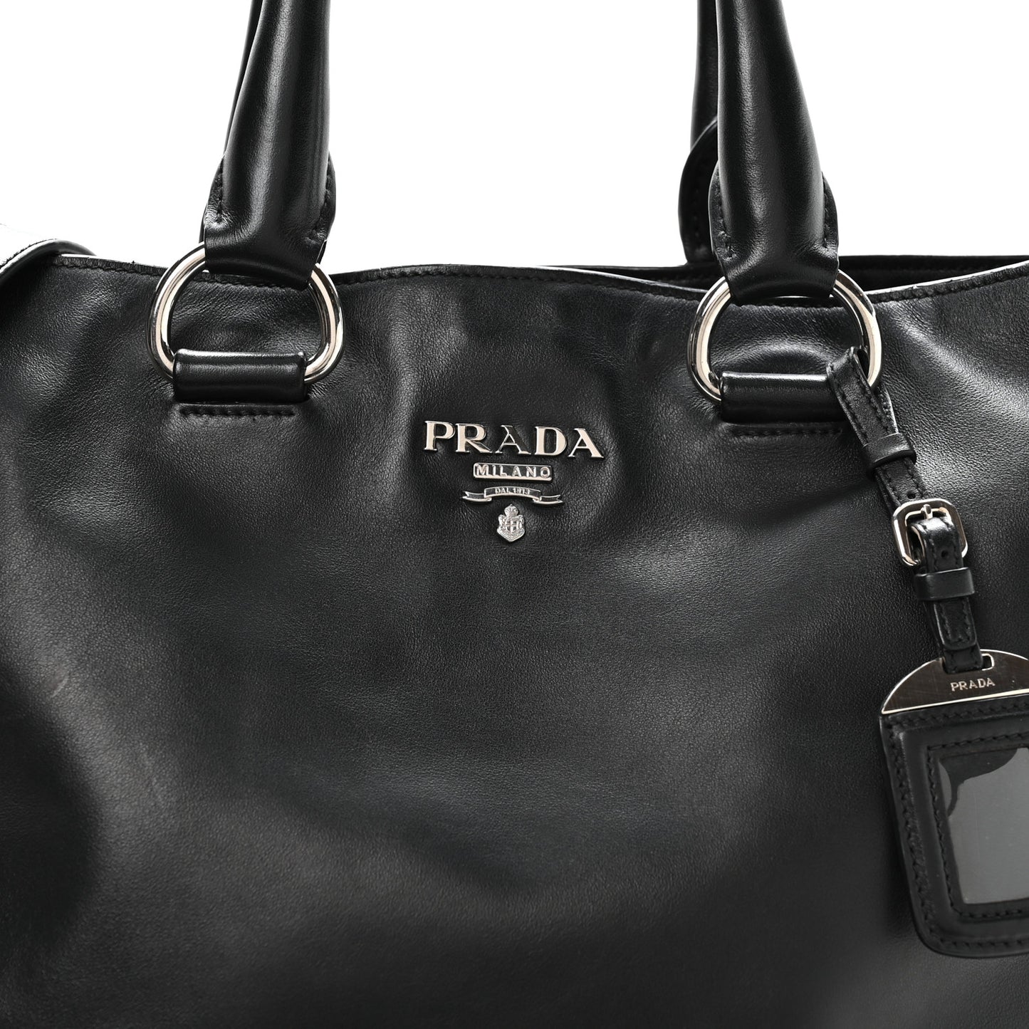 Soft Calf Shopping Tote Black
