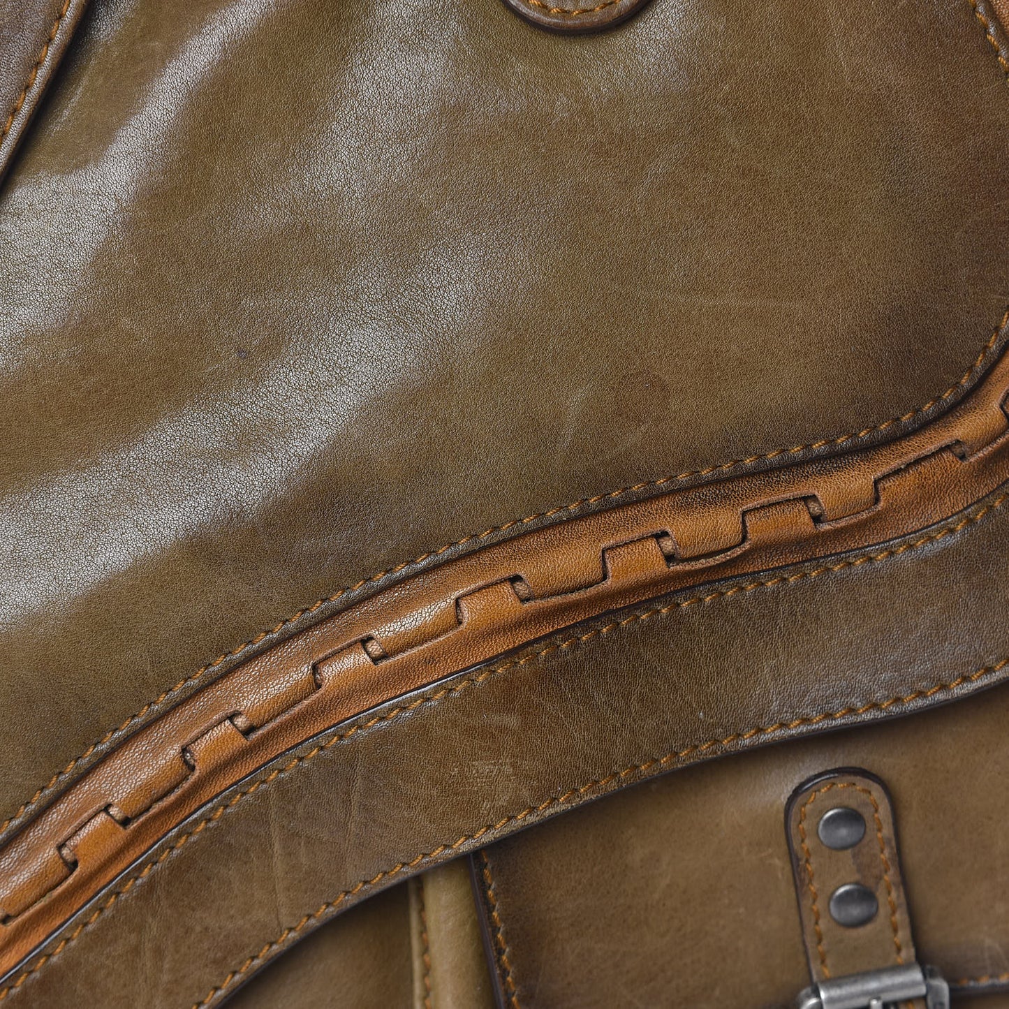 Calfskin Medium Gaucho Double Saddle Bag Brown