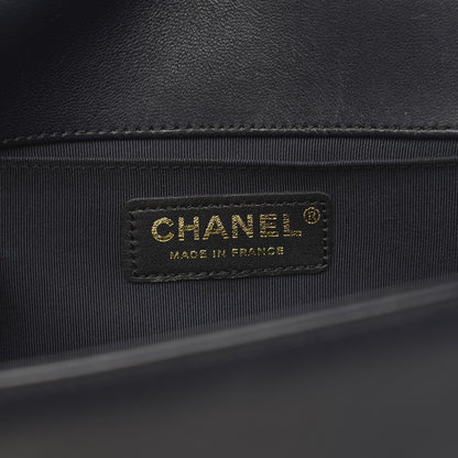Chanel Lambskin Quilted Medium Boy Flap Dark Blue 6 of 11